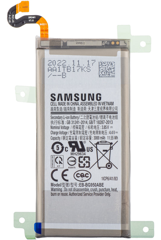 Batterie Samsung Galaxy S8 G950, EB-BG950ABE, Service Pack GH43-0472729A