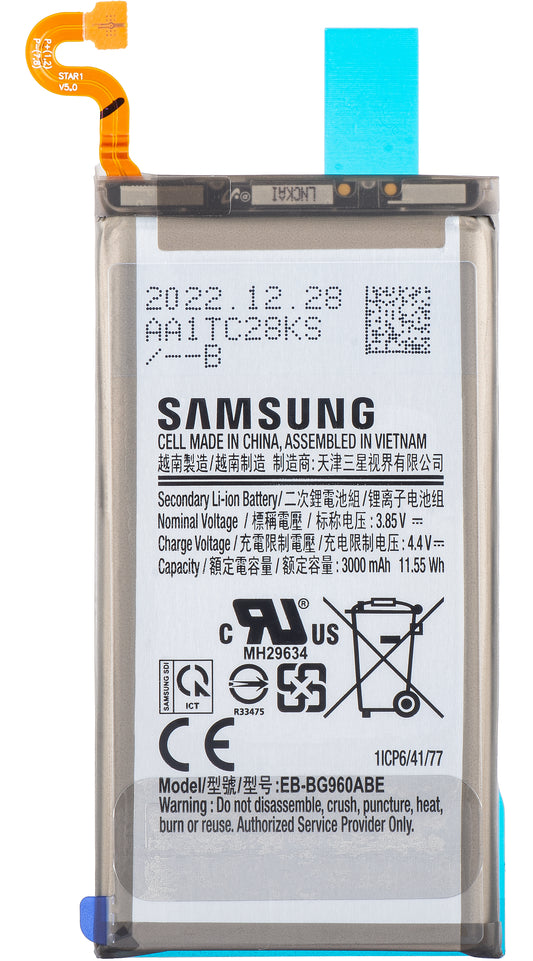 Batterie Samsung Galaxy S9 G960, EB-BG960ABE, Service Pack GH82-15963A 