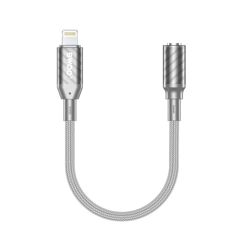 Adaptateur Audio Lightning - 3,5 mm BWOO BZ66, Gris