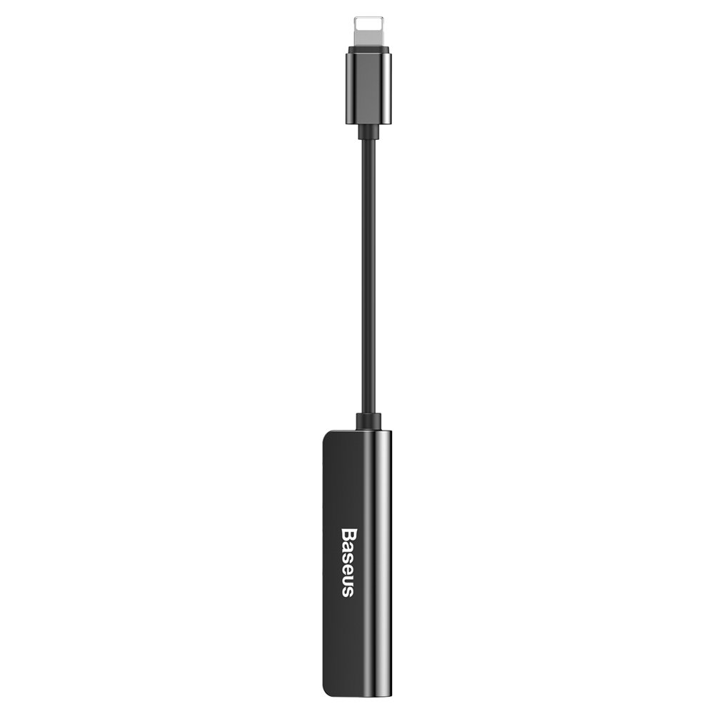 Adaptateur Audio Lightning - Lightning / 3,5 mm Baseus L52, Noir, Reconditionné CALL52-01