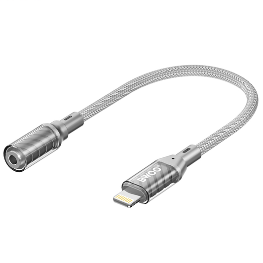 Adaptateur Audio Lightning - 3,5 mm BWOO BZ66, Gris