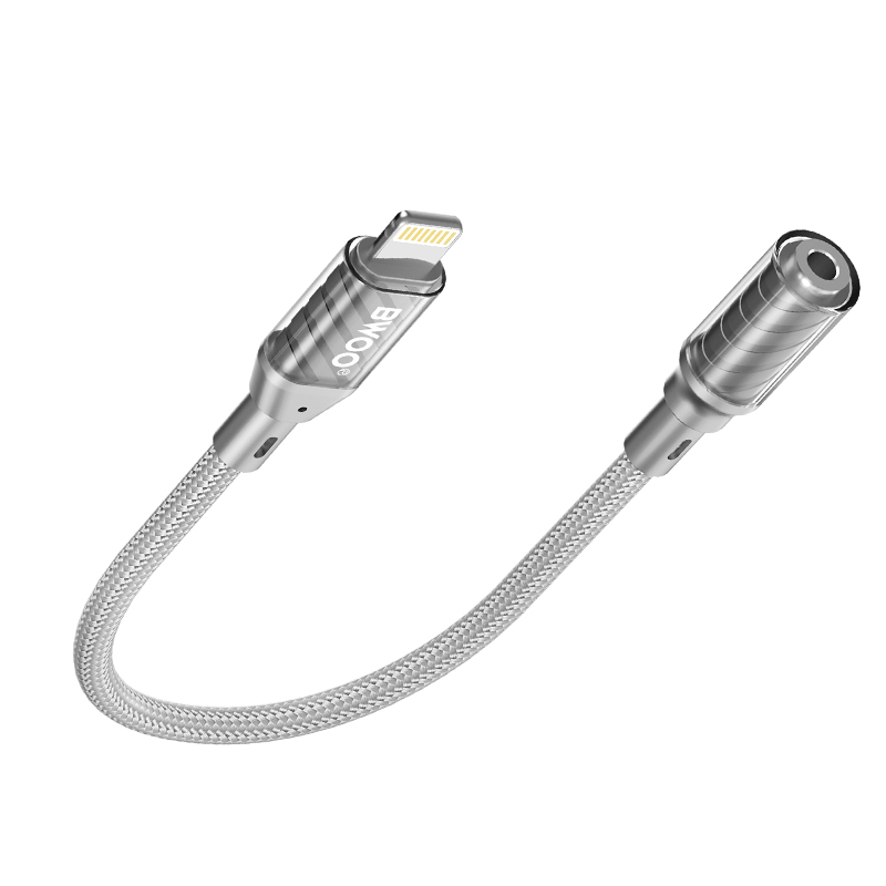 Adaptateur Audio Lightning - 3,5 mm BWOO BZ66, Gris