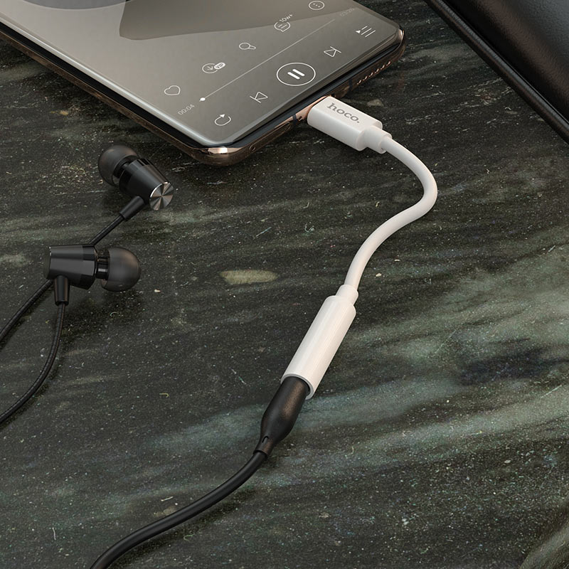 Adaptateur Audio USB-C - 3,5 mm HOCO LS30, Blanc