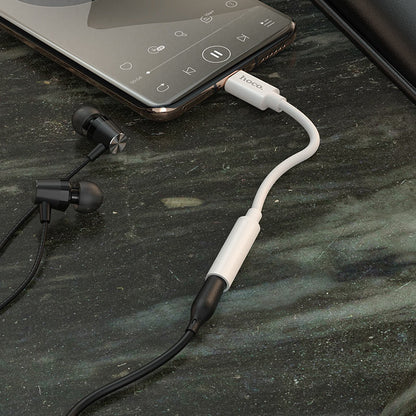 Adaptateur Audio USB-C - 3,5 mm HOCO LS30, Blanc