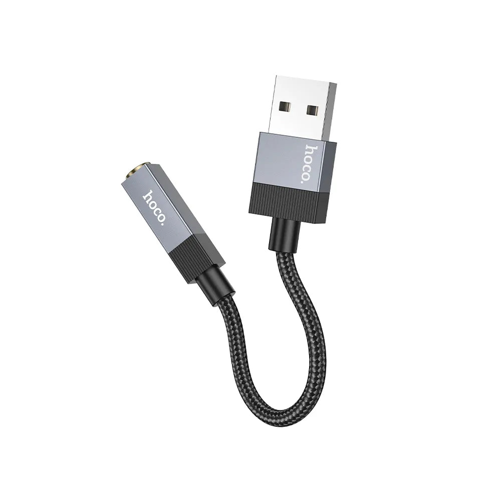 Adaptateur Audio HOCO UPA32D, USB-A - 3,5 mm, Noir