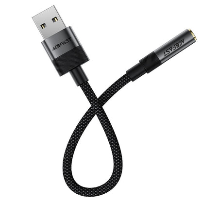 Adaptateur Audio Acefast J13, USB-A - 3,5 mm, Noir