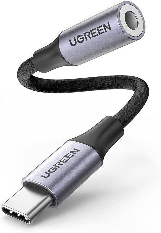 Adaptateur audio USB-C - 3.5mm UGREEN AV161, 0.15m, Gris
