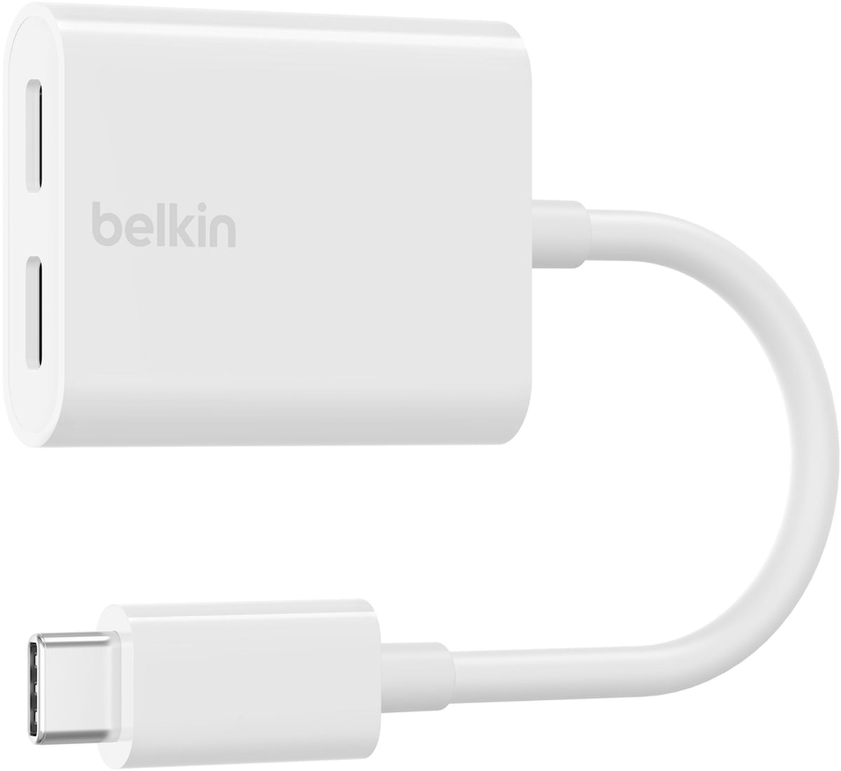 Adaptateur Audio USB-C - USB-C / USB-C Belkin RockStar, Blanc F7U081btWH
