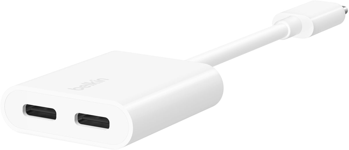 Adaptateur Audio USB-C - USB-C / USB-C Belkin RockStar, Blanc F7U081btWH