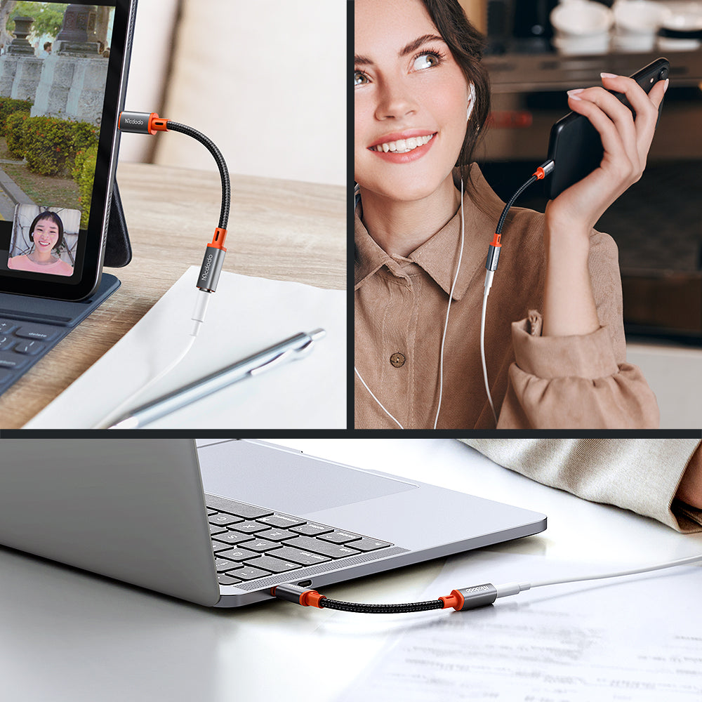 USB-C to 3.5mm McDodo CA-7561 Audio Adapter, Black