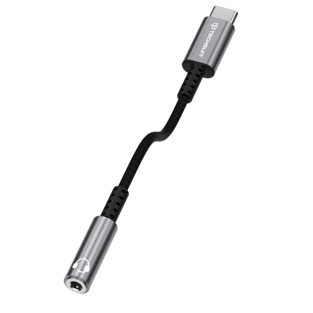 Adaptateur Audio USB-C - 3.5mm Techsuit AC14 SonicPiX, Gris