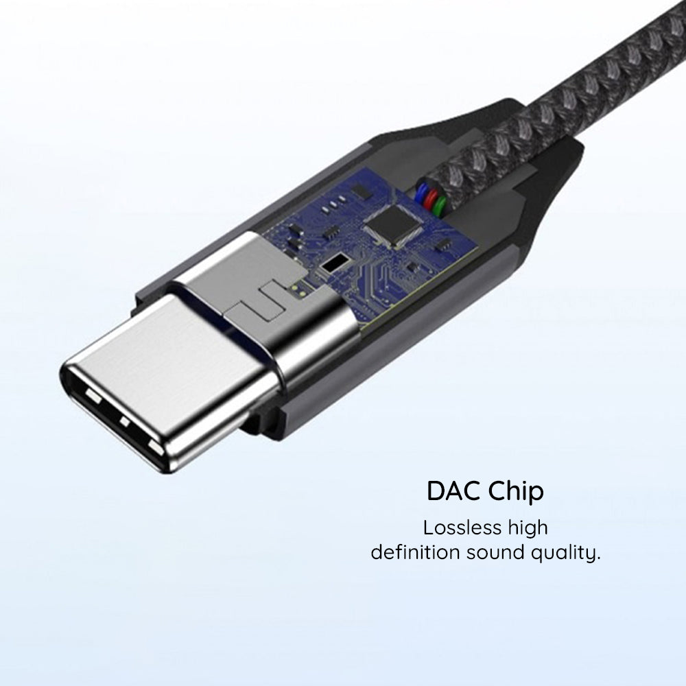 Adaptateur Audio USB-C - 3.5mm Techsuit AC8 MusicDox, Gris