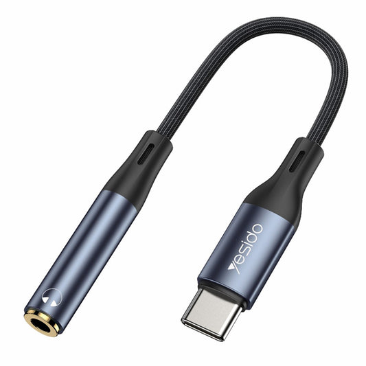 USB-C to 3.5mm Audio Adapter Yesido YAU38, Black