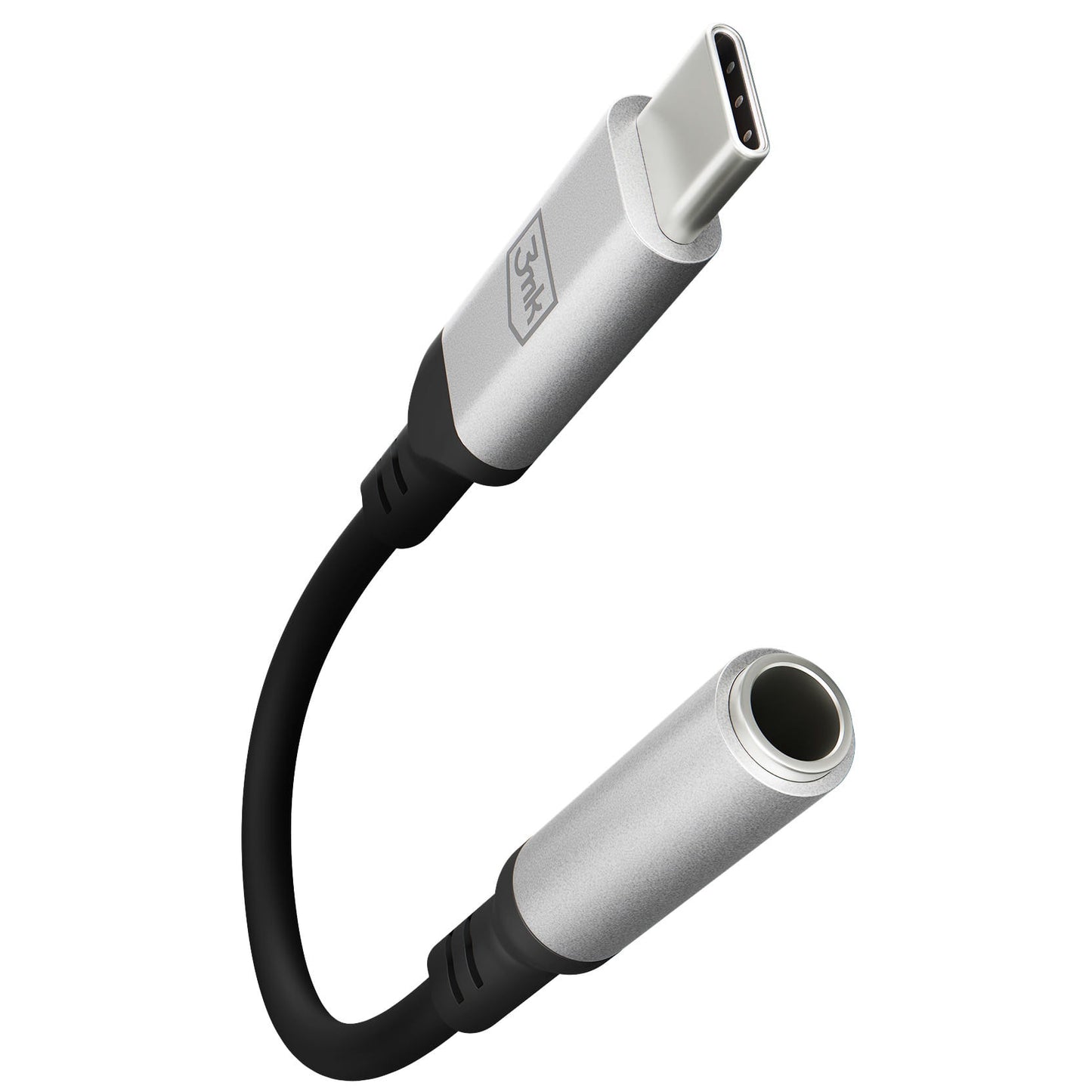 Adaptateur Audio USB-C - 3,5 mm 3MK, Argent