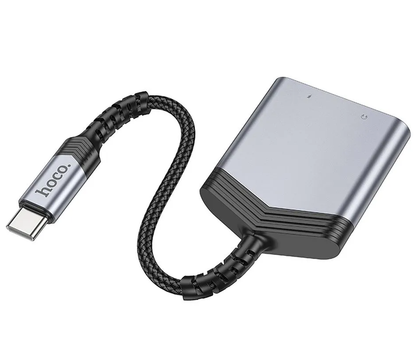Adaptateur Audio USB-C - USB-C / 3.5mm HOCO LS39, Noir