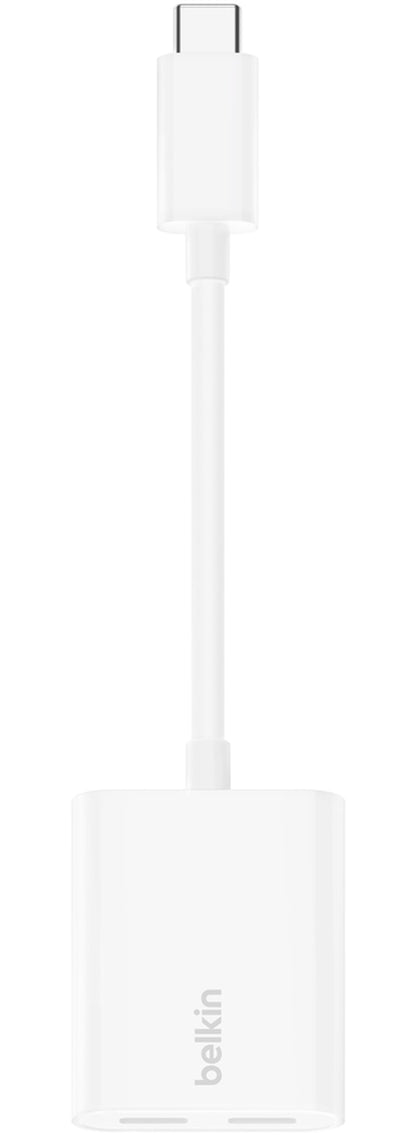 Adaptateur Audio USB-C - USB-C / USB-C Belkin RockStar, Blanc F7U081btWH