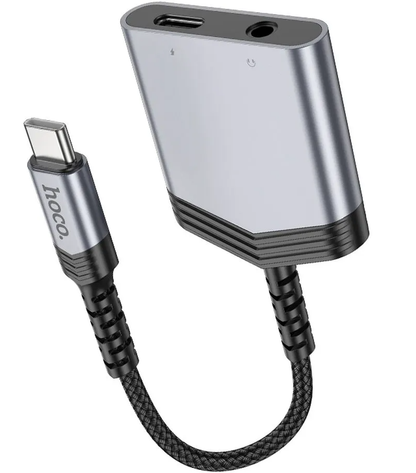 Adaptateur Audio USB-C - USB-C / 3.5mm HOCO LS39, Noir