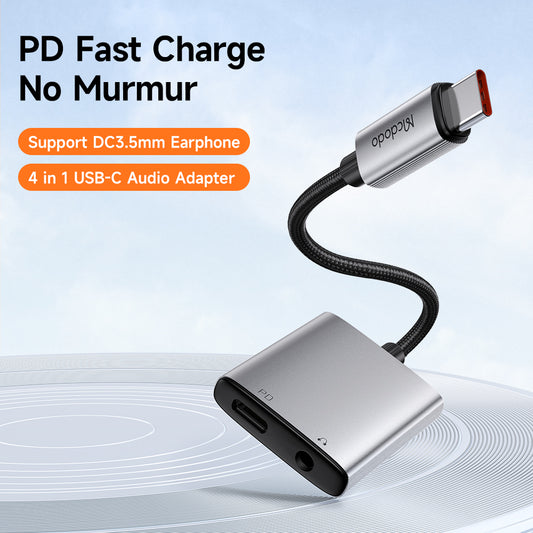Adaptateur Audio USB-C - USB-C / 3.5mm McDodo CA-5050 Wales, Gris