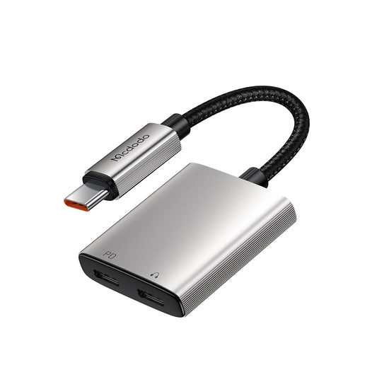 Adaptateur Audio USB-C - USB-C / USB-C McDodo CA-5570 Wales, Gris