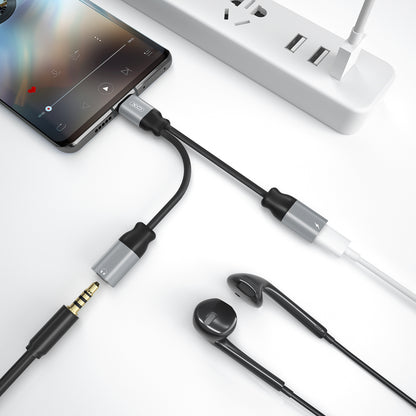 Adaptateur Audio USB-C - USB-C / 3.5mm XO Design NBR160B, Noir