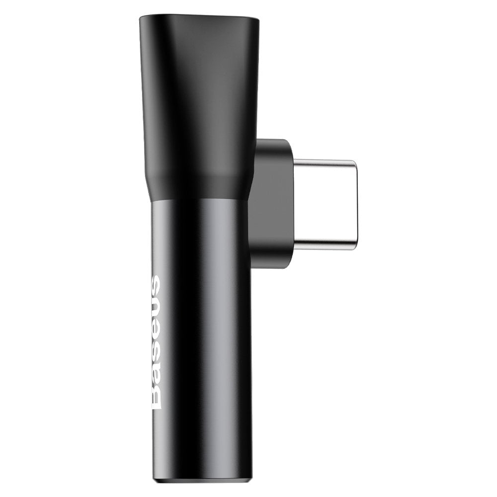Adaptateur audio USB-C - USB-C / 3,5 mm Baseus L41, noir CATL41-01