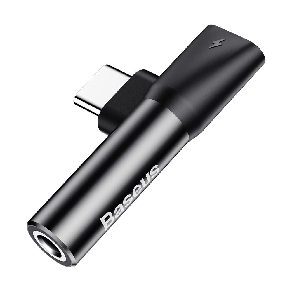Adaptateur audio USB-C - USB-C / 3,5 mm Baseus L41, noir CATL41-01