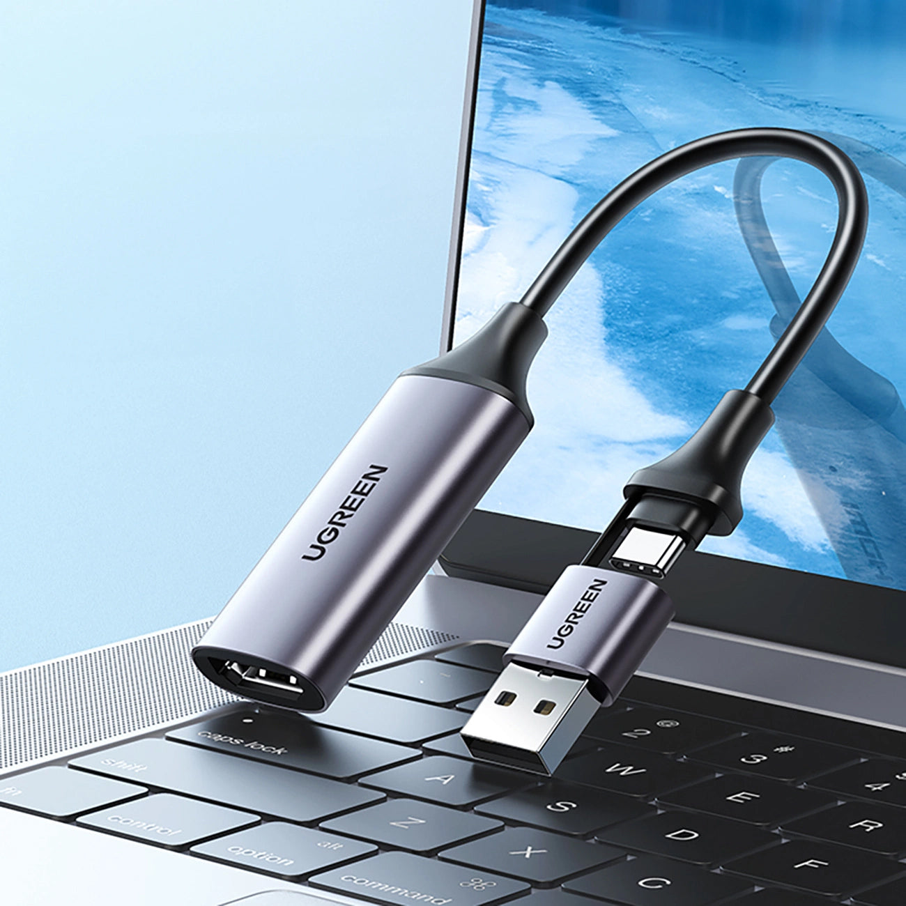 Adaptateur audio et vidéo USB-A / USB-C - HDMI UGREEN CM489, Gris 