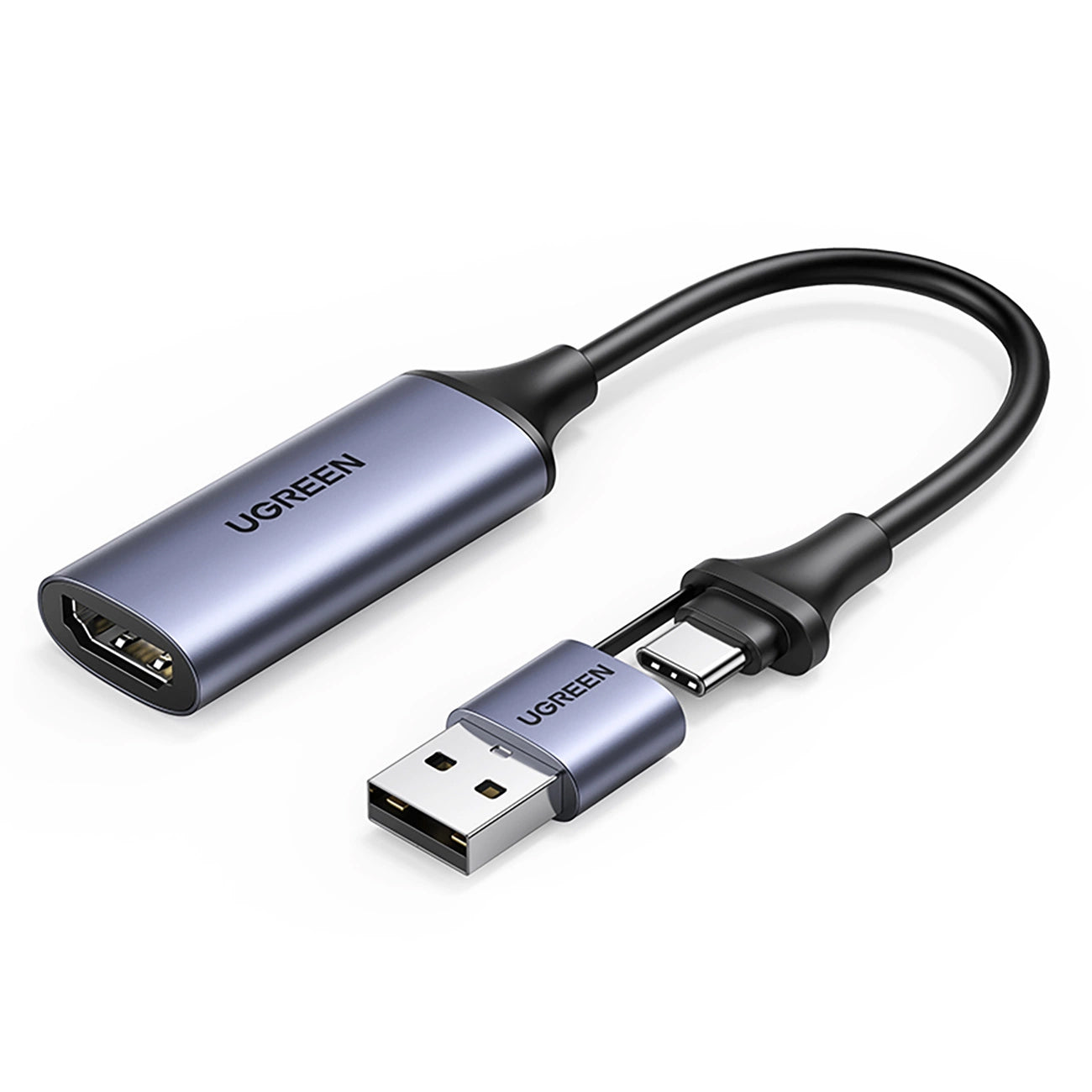 Adaptateur audio et vidéo USB-A / USB-C - HDMI UGREEN CM489, Gris 