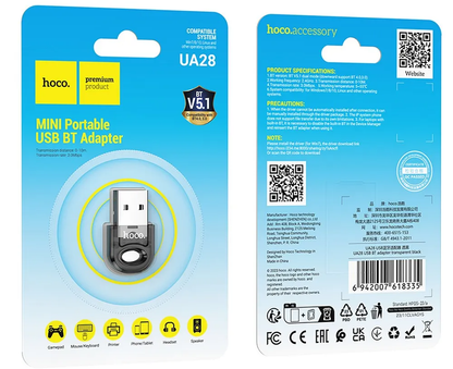 Adaptateur Bluetooth USB HOCO UA28, Noir