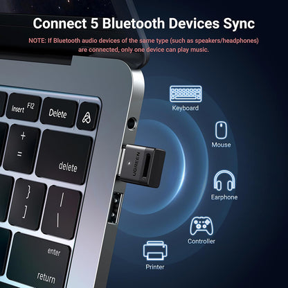 Adaptateur Bluetooth USB UGREEN CM591 (35995), Noir