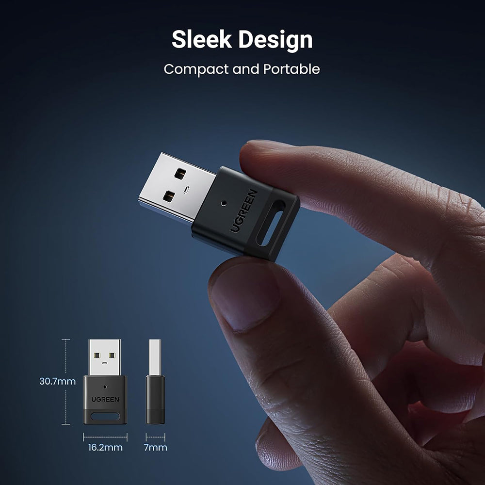 Adaptateur Bluetooth USB UGREEN CM591 (35995), Noir