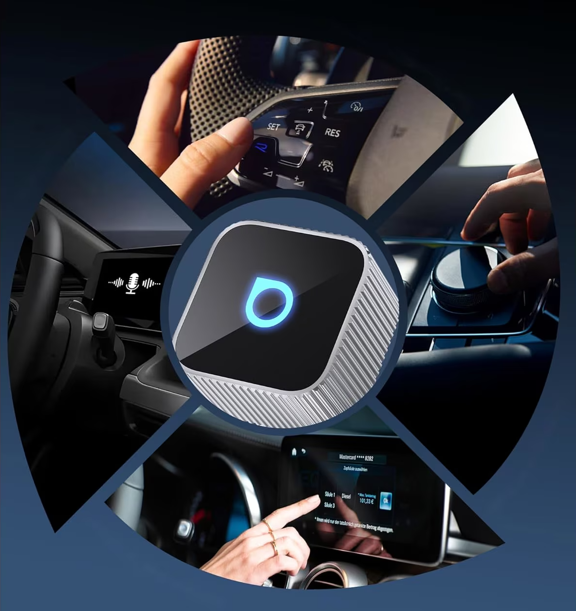 Adaptateur Carplay / Android Auto sans fil Ottocast Mini Cube Style B pour Apple iPhone / Android Series CP88-T2