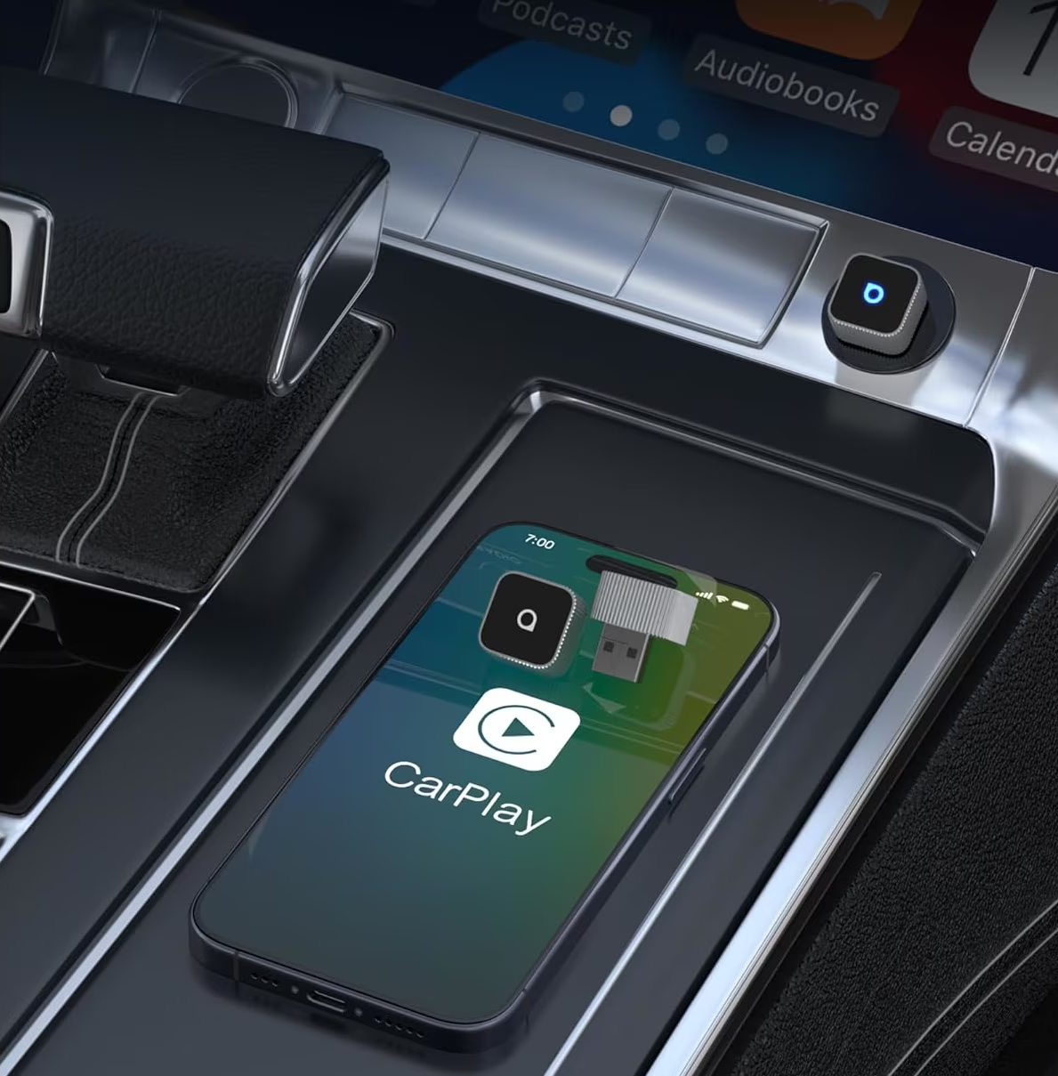 Adaptateur Carplay / Android Auto sans fil Ottocast Mini Cube Style B pour Apple iPhone / Android Series CP88-T2