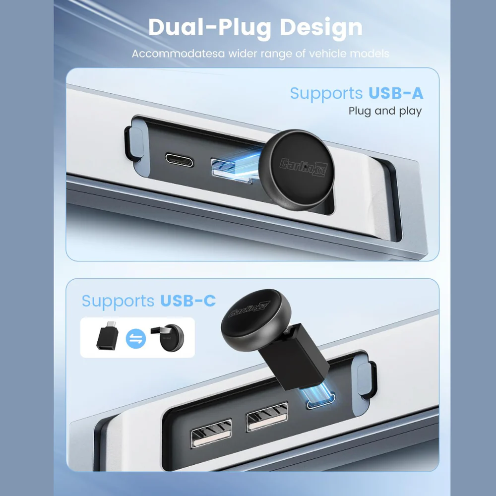 Adaptateur Carplay / Android Auto sans fil Carlinkit Mini Ultra3 pour Apple iPhone / Série Android