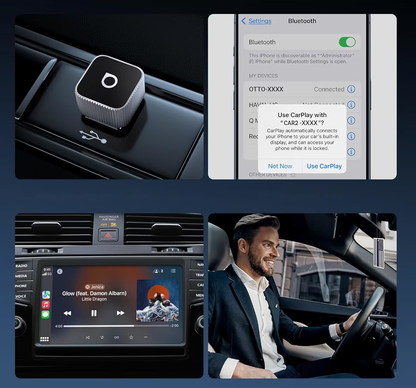 Adaptateur Carplay / Android Auto sans fil Ottocast Mini Cube Style B pour Apple iPhone / Android Series CP88-T2