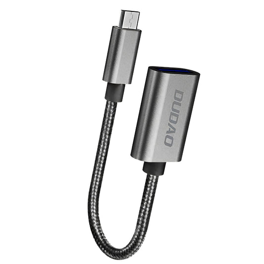 Dudao L15M adaptateur OTG microUSB vers USB-A, noir