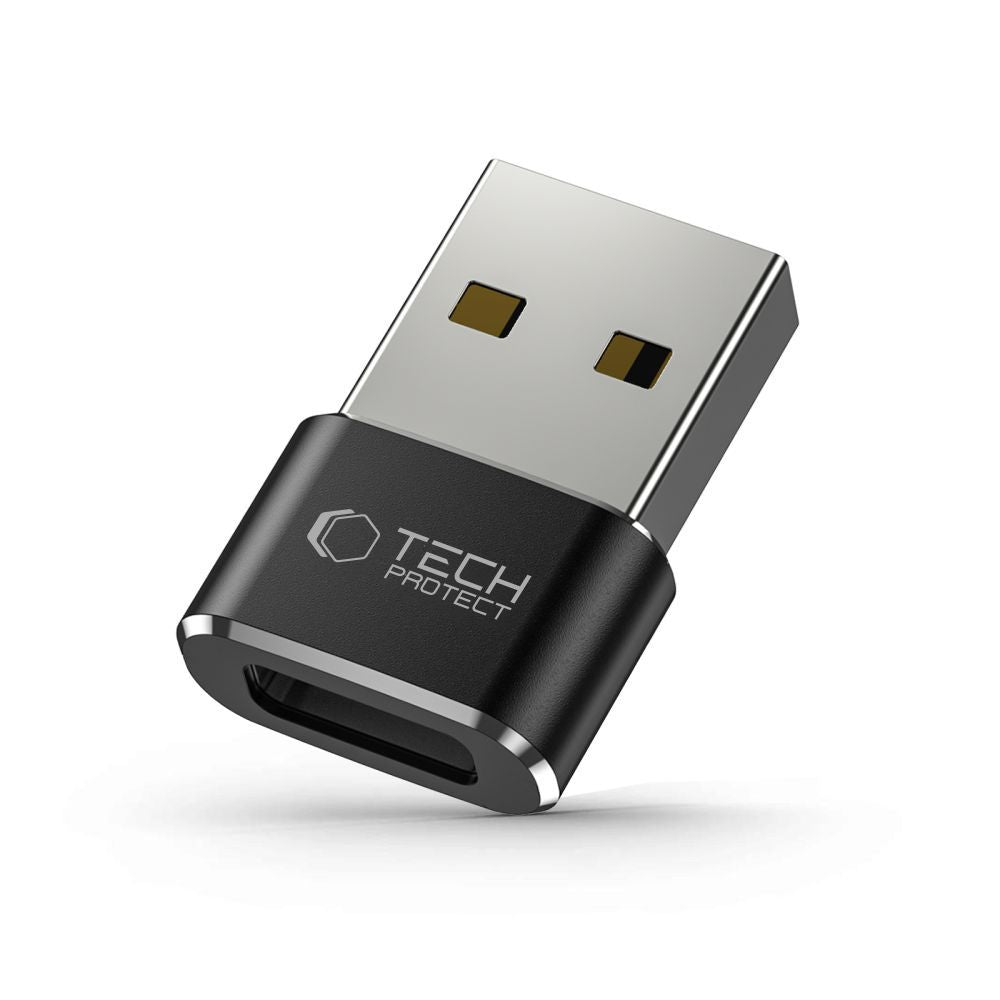 Adaptateur de Données et de Chargement USB-C - USB-A Tech-Protect Ultraboost, Noir