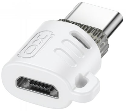 Adaptateur de données et de charge microUSB - USB-C XO Design NB256G, Blanc