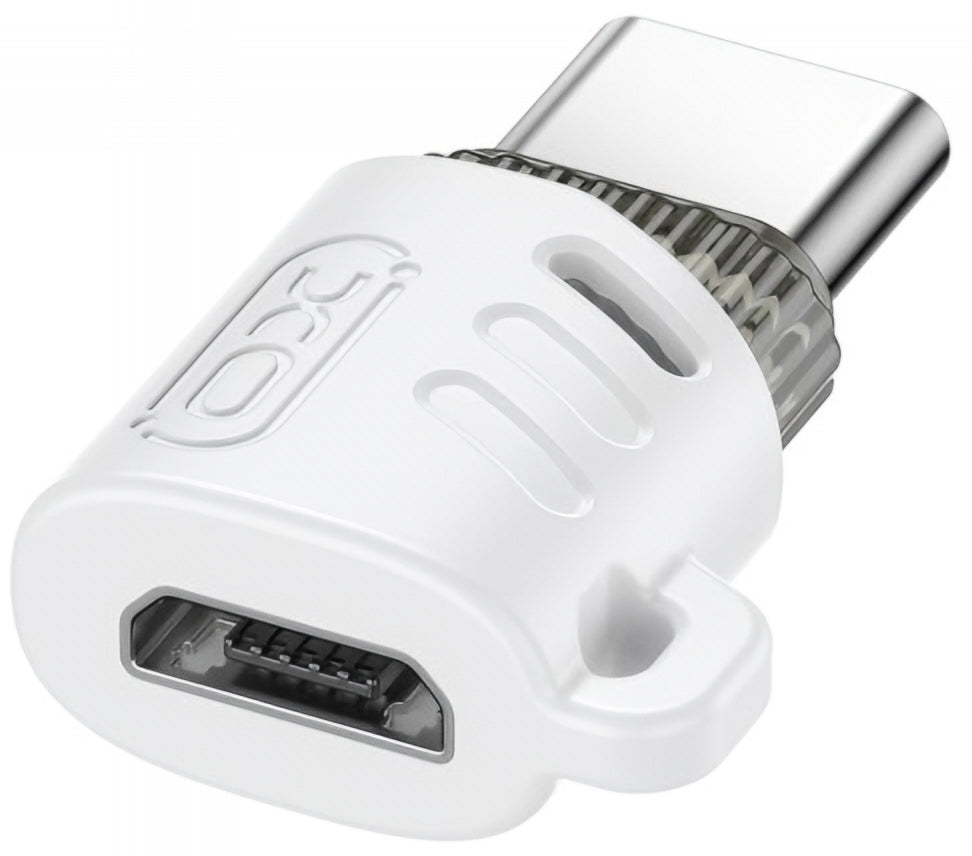 Adaptateur de données et de charge microUSB - USB-C XO Design NB256G, Blanc