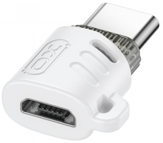 Adaptateur de données et de charge microUSB - USB-C XO Design NB256G, Blanc
