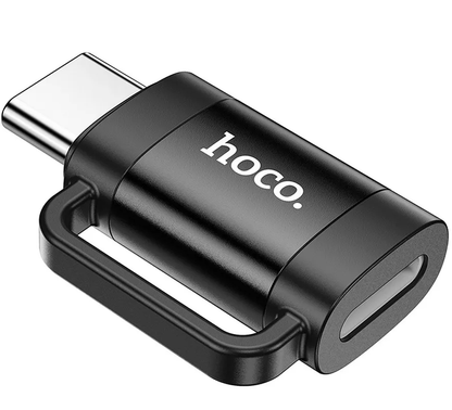 Lightning Data and Charging Adapter - USB-C HOCO UA31E, Black
