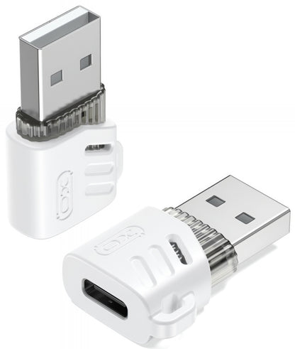 Adaptateur de données et de charge USB-C - USB-A XO Design NB256D, Blanc