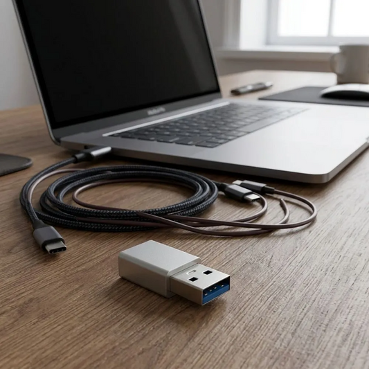 Adaptateur de Données et de Charge USB-C - USB-A Blue Star, Blanc