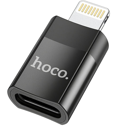 Adaptateur de données et de charge USB-C - Lightning HOCO UA17, noir 