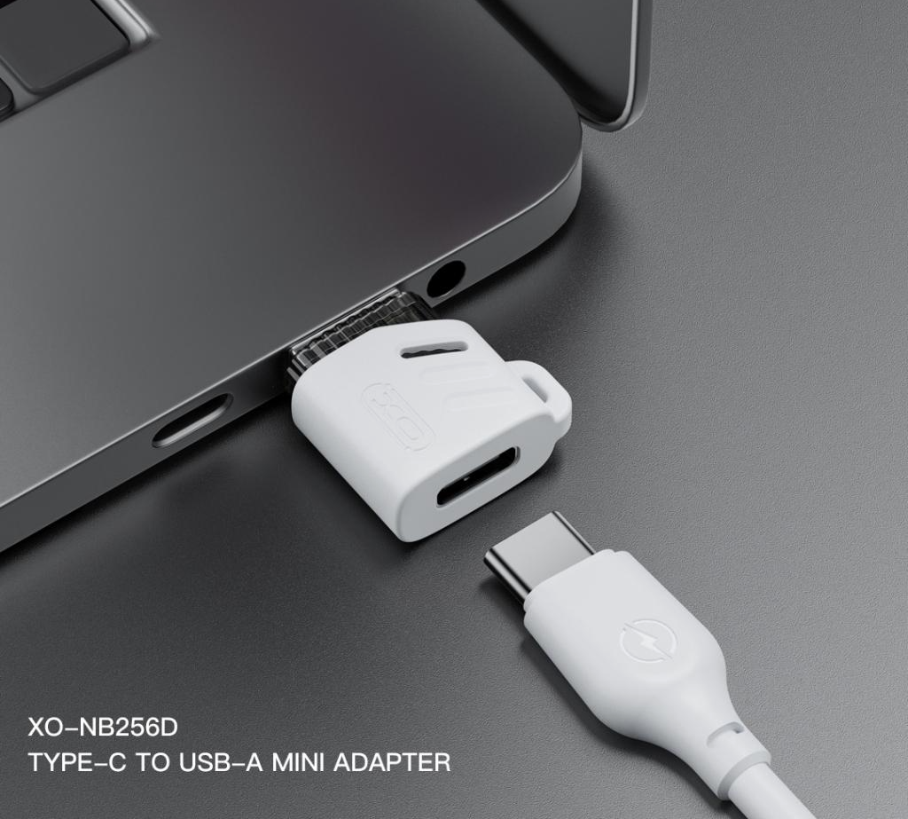 Adaptateur de données et de charge USB-C - USB-A XO Design NB256D, Blanc