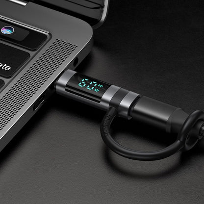 Adaptateur de Données et de Chargement Lightning - USB-C McDodo OT-0180 Pigeon Display, Noir