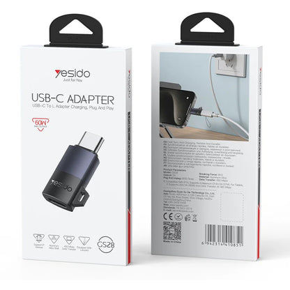Lightning Data and Charging Adapter - USB-C Yesido GS28, Gray