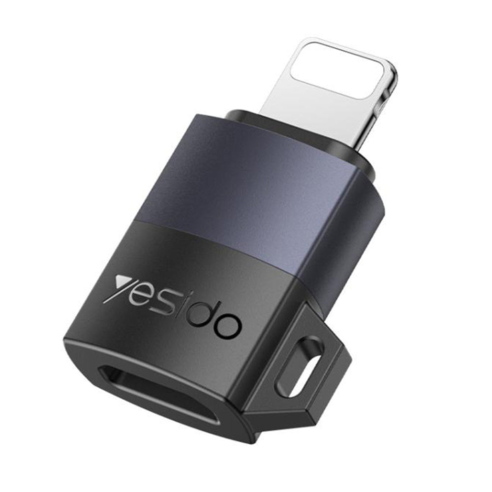 Adaptateur de données et de charge microUSB - Lightning Yesido GS30, Gris