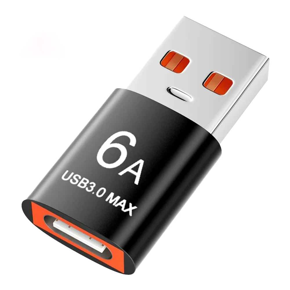 Adaptateur de Données et de Chargement USB-C - USB-A Techsuit A5 HyperPort, Noir Orange