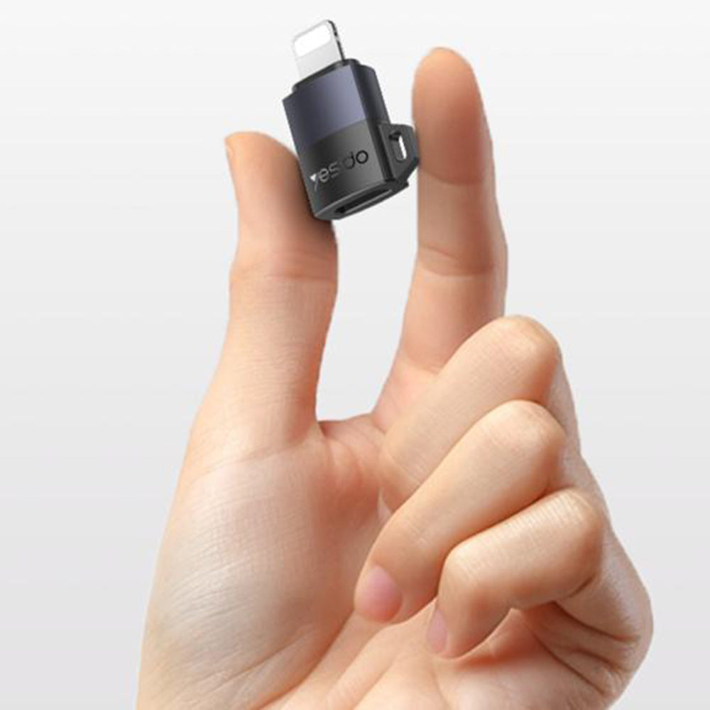 Adaptateur de données et de charge USB-C - Lightning Yesido GS27, Gris